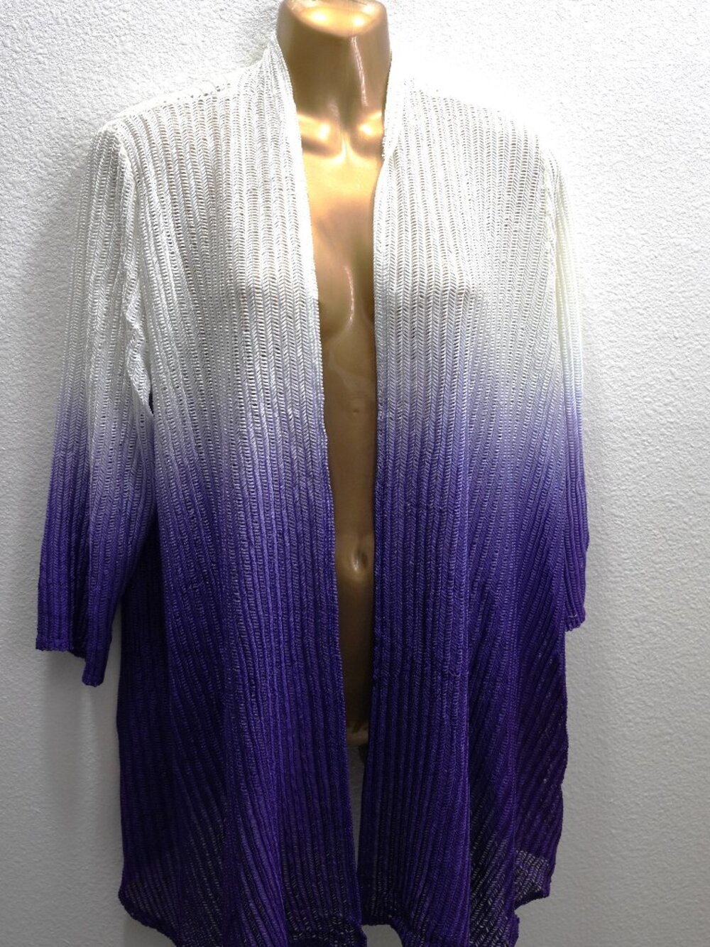 Chico's Travelers Collection Dip Dyed Mackenzie Cardigan Jacket size 2 NWTS